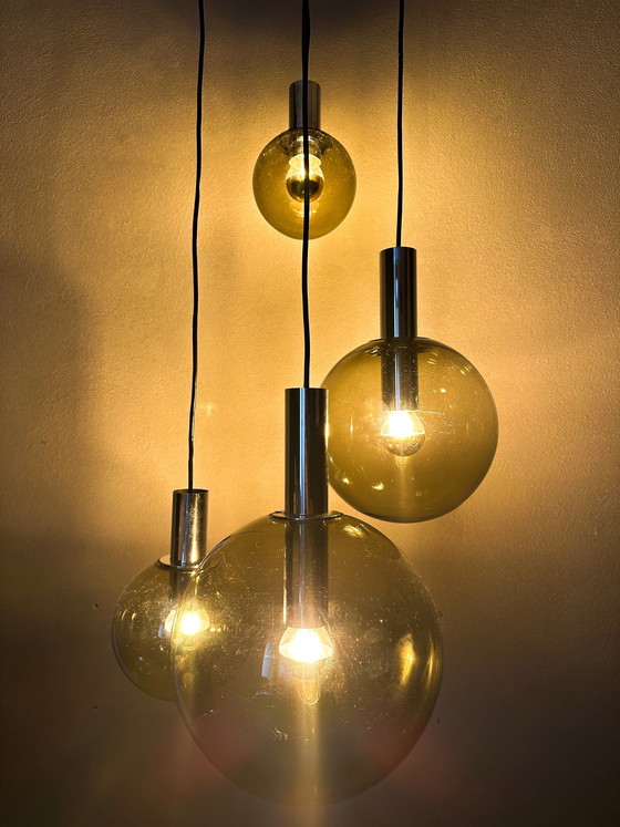 Image 1 of Vintage Glashütte Limburg Kaskade Lampe