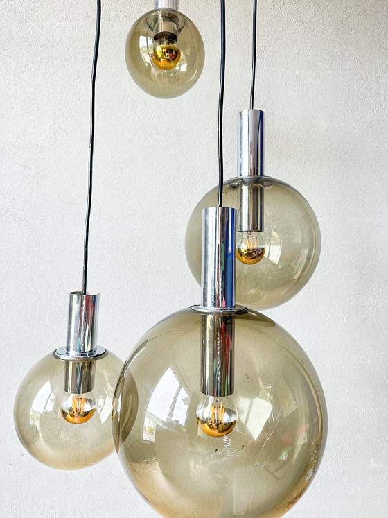 Image 1 of Vintage Glashütte Limburg Kaskade Lampe