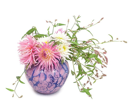 Image 1 of Vase Aus Marmoriertem Glas