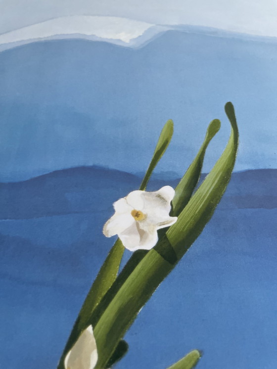 Image 1 of David Hockney, Mt. Fuji und Blumen (1972), The Metropolitan Museum Of Art, New York, Copyright David Hockney