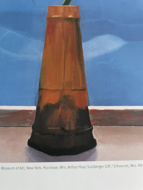 Image 1 of David Hockney, Mt. Fuji und Blumen (1972), The Metropolitan Museum Of Art, New York, Copyright David Hockney