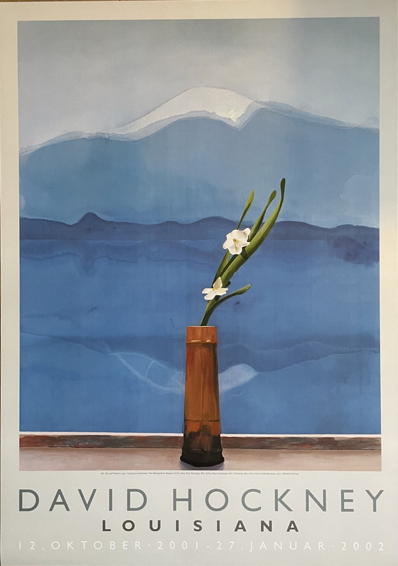 Image 1 of David Hockney, Mt. Fuji und Blumen (1972), The Metropolitan Museum Of Art, New York, Copyright David Hockney