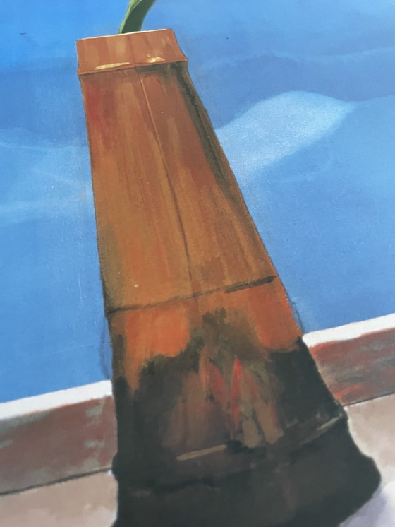 Image 1 of David Hockney, Mt. Fuji und Blumen (1972), The Metropolitan Museum Of Art, New York, Copyright David Hockney