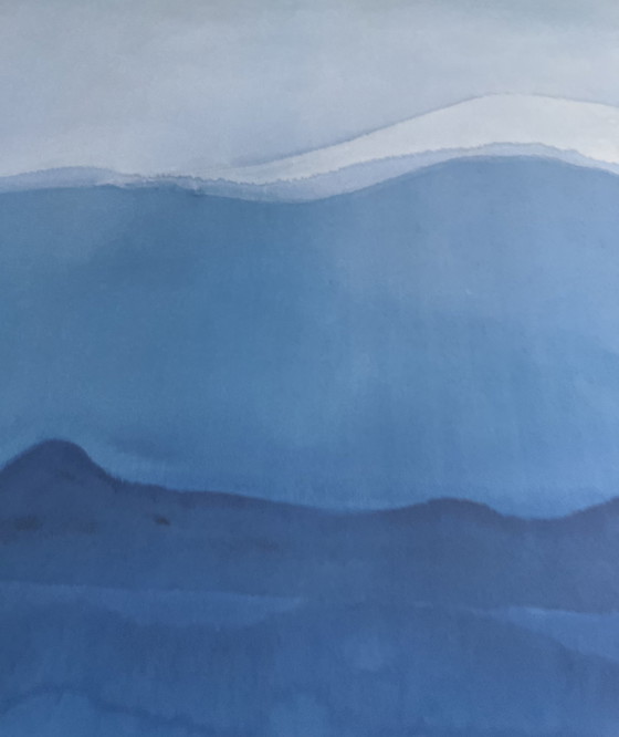 Image 1 of David Hockney, Mt. Fuji und Blumen (1972), The Metropolitan Museum Of Art, New York, Copyright David Hockney