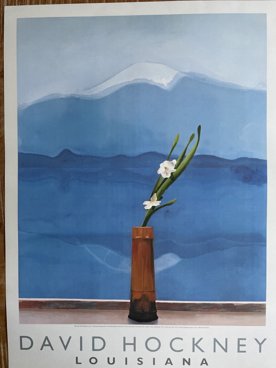 Image 1 of David Hockney, Mt. Fuji und Blumen (1972), The Metropolitan Museum Of Art, New York, Copyright David Hockney