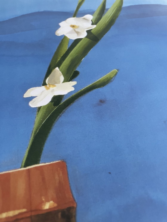 Image 1 of David Hockney, Mt. Fuji und Blumen (1972), The Metropolitan Museum Of Art, New York, Copyright David Hockney