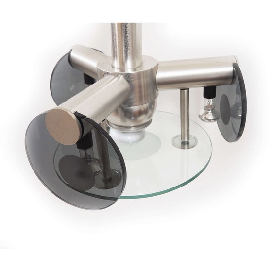 Image 1 of Vintage-Hängeleuchte aus Rauchglas