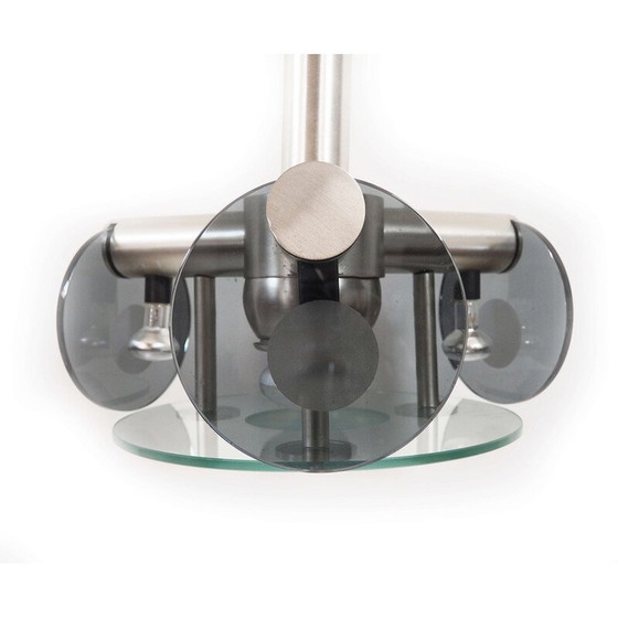 Image 1 of Vintage-Hängeleuchte aus Rauchglas