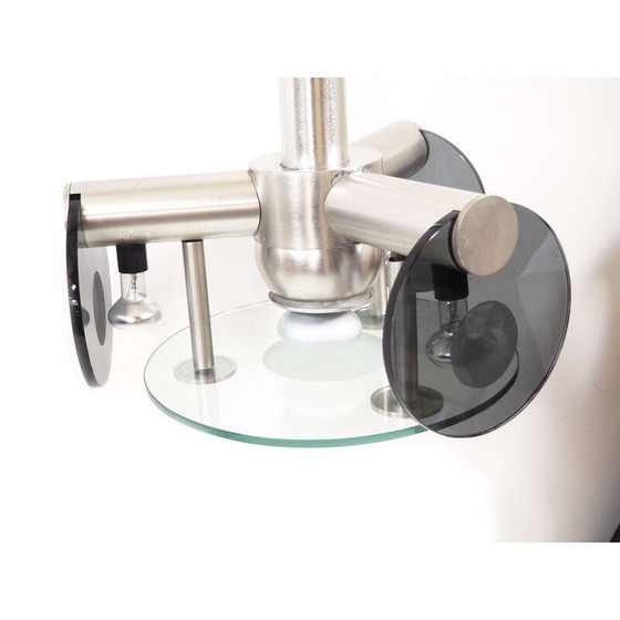 Image 1 of Vintage-Hängeleuchte aus Rauchglas