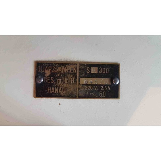 Image 1 of Deutsche SR 300 Steh-Sonnenlampe von Original Hanau - 1930er Jahre