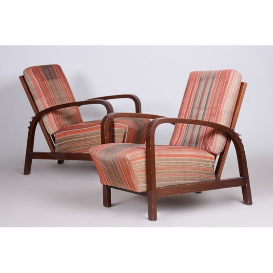 Image 1 of Paar lachsfarbene Art-Déco-Sessel, 1930er Jahre