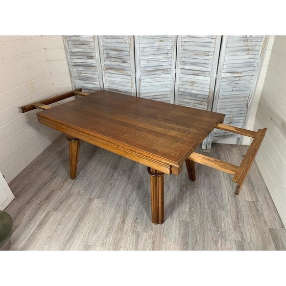 Image 1 of Ausziehbarer Art Deco Tisch aus Eiche