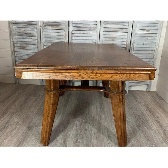 Image 1 of Ausziehbarer Art Deco Tisch aus Eiche