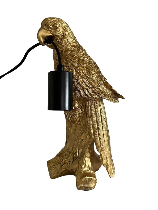 Gold Papagei Statue und Lampe