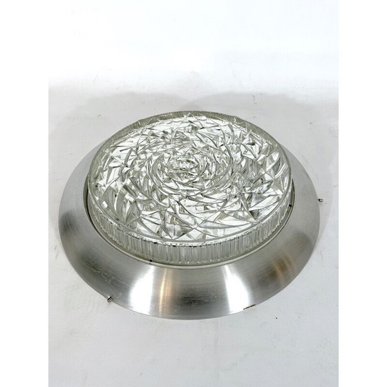 Image 1 of Mid Century Wandleuchte aus Aluminium und Glas von Stilux Milano, 1960er Jahre