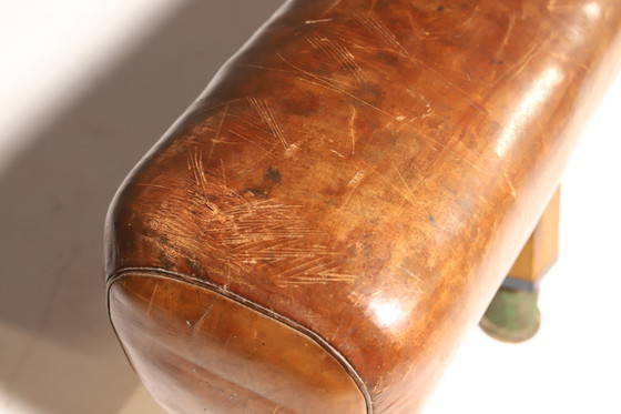 Image 1 of Gymnastik Leder Pommel Pferd Bank | 1920s