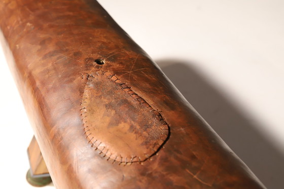 Image 1 of Gymnastik Leder Pommel Pferd Bank | 1920s