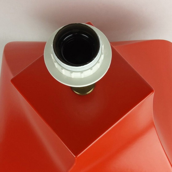 Image 1 of Alte Kostka-Lampe aus roter Keramik von Y Boudry, Frankreich 1990