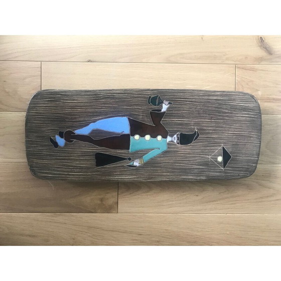 Image 1 of Paar Vintage-Keramikgeschirr mit Harlekin-Muster, 1960