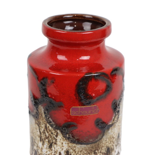 Rote Fat Lava Vase Scheurich