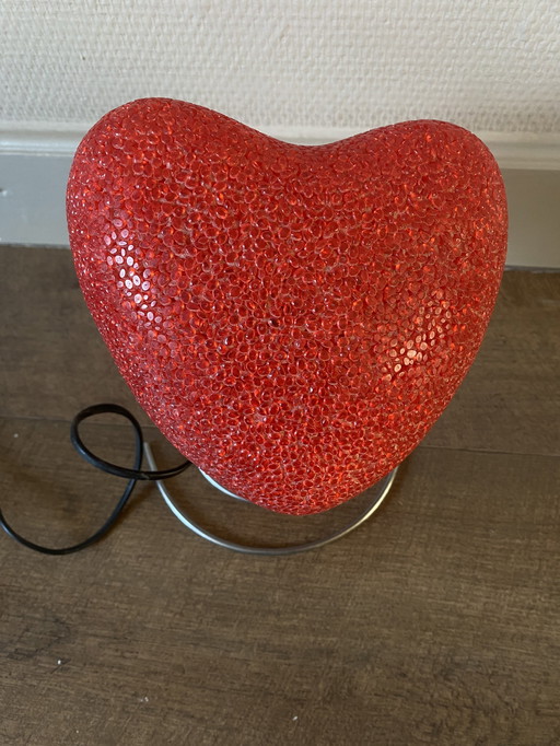 Vintage Funky Heart Tischlampe 1990s