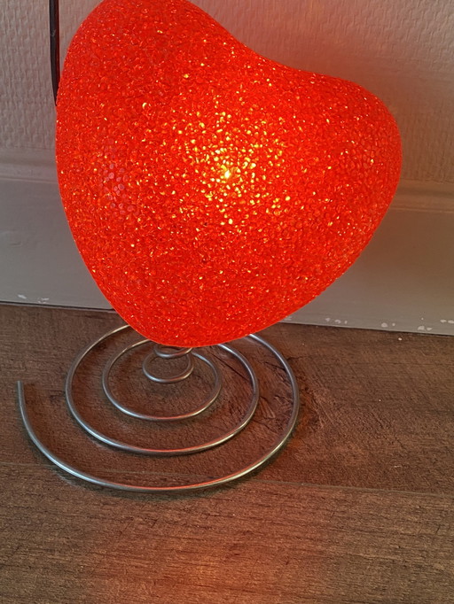 Vintage Funky Heart Tischlampe 1990s