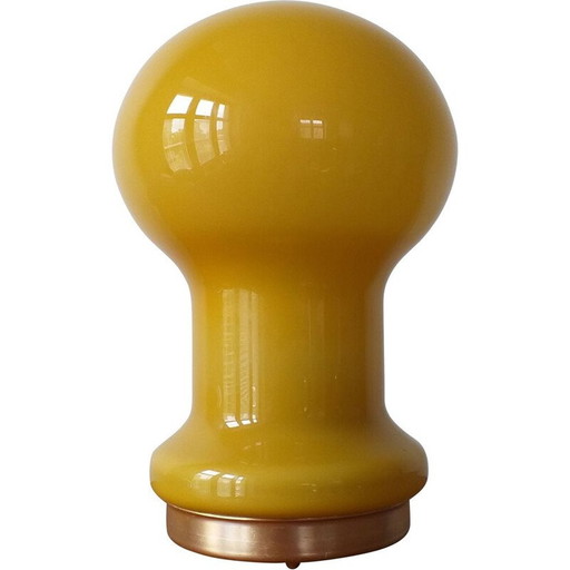 Vintage Glas Tischlampe 1970er Jahre