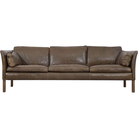 Image 1 of Mid Century Ledersofa Cromwell von Arne Norell, 1960er Jahre