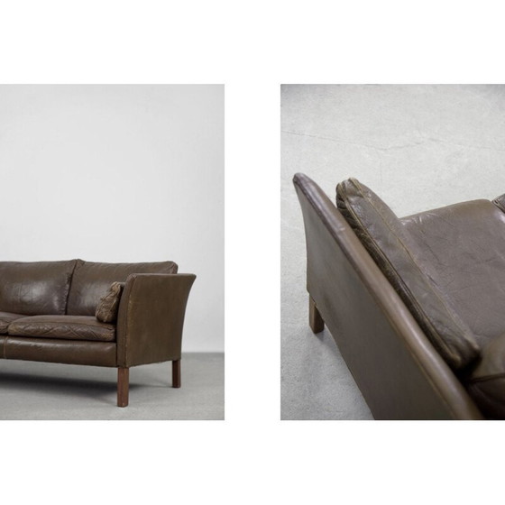 Image 1 of Mid Century Ledersofa Cromwell von Arne Norell, 1960er Jahre