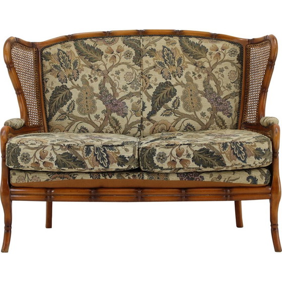 Image 1 of Zweisitzer-Sofa aus Rattan, Italien 1960er Jahre