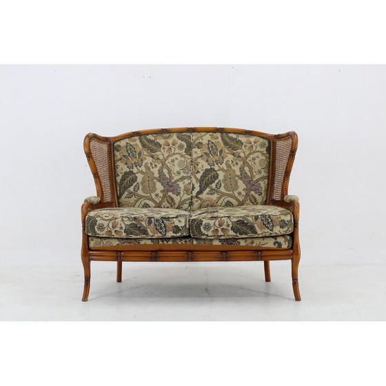 Image 1 of Zweisitzer-Sofa aus Rattan, Italien 1960er Jahre