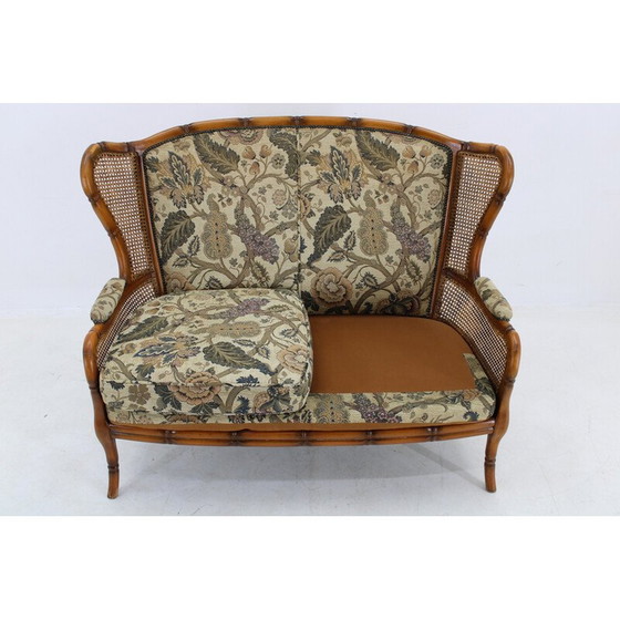 Image 1 of Zweisitzer-Sofa aus Rattan, Italien 1960er Jahre