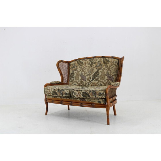 Image 1 of Zweisitzer-Sofa aus Rattan, Italien 1960er Jahre