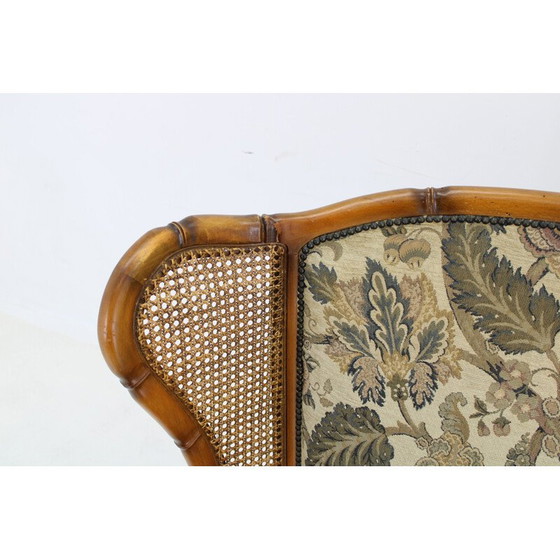 Image 1 of Zweisitzer-Sofa aus Rattan, Italien 1960er Jahre