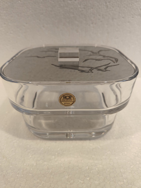 Image 1 of Eiskübel aus Glas und Stahl von Roberto Sambonet, 1980er Jahre