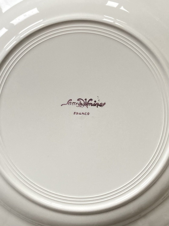 Image 1 of Lot Von 6 Flachen Tellern Steingut Ehemalige Manufacture Française De Sarreguemines