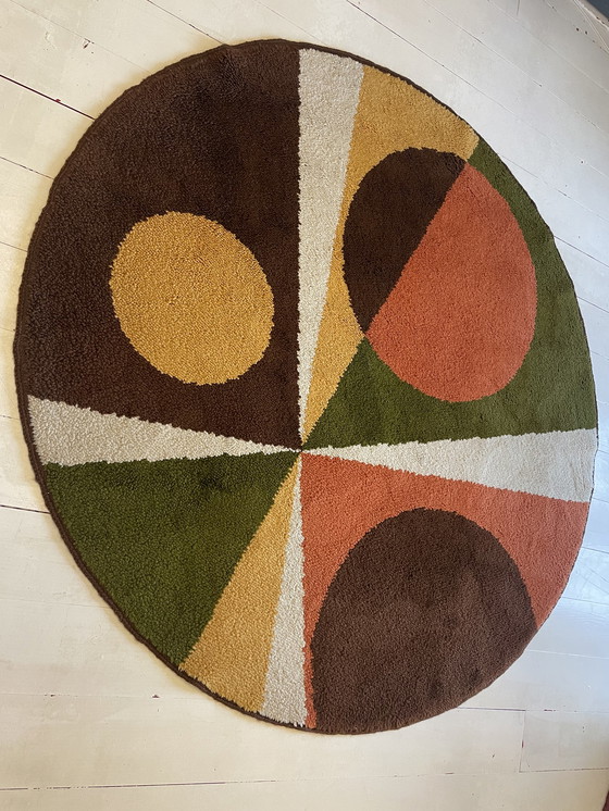 Image 1 of Runder Teppich aus dem Weltraumzeitalter