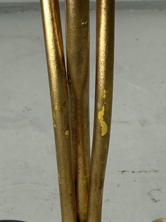 Image 1 of Bouclé-Schirm Curly Wavy Free Form Tischlampe, 1960S