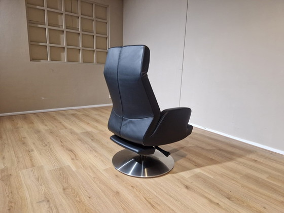 Image 1 of De Sede Ds256 Recliner Schwarz Leder Verstellbare Fußstütze