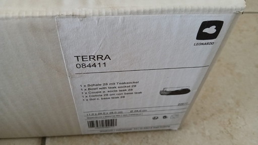 Obstschale Teak Glasschale Terra Neu In Box Ø 28