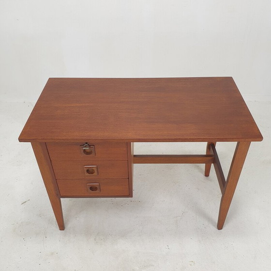 Image 1 of Vintage dänischer Teakholz Schreibtisch, Dänemark 1970er