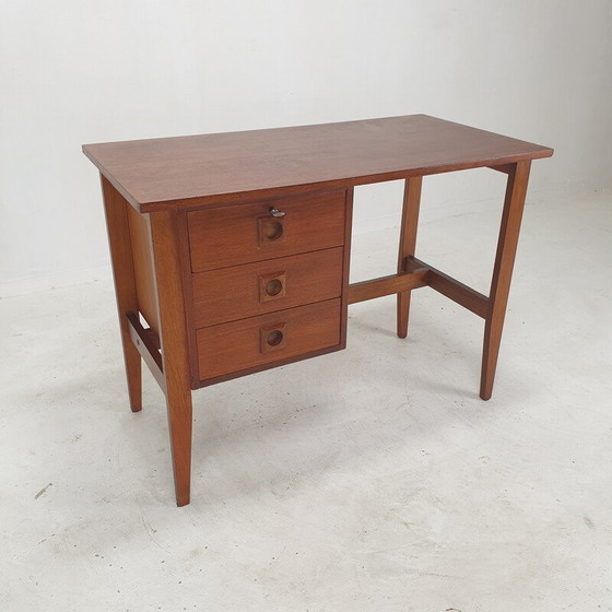 Image 1 of Vintage dänischer Teakholz Schreibtisch, Dänemark 1970er