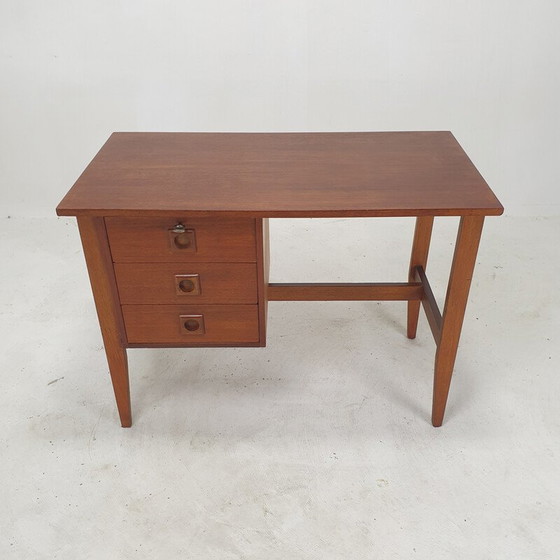Image 1 of Vintage dänischer Teakholz Schreibtisch, Dänemark 1970er