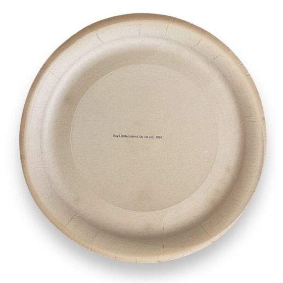 Image 1 of Vintage-Siebdruck auf Pappteller von Roy Lichtenstein