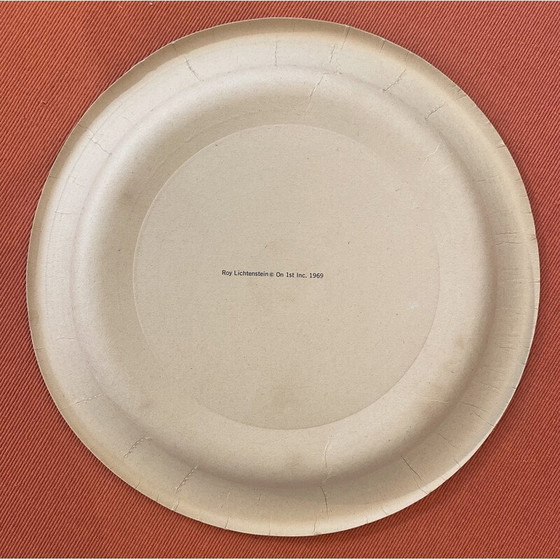 Image 1 of Vintage-Siebdruck auf Pappteller von Roy Lichtenstein