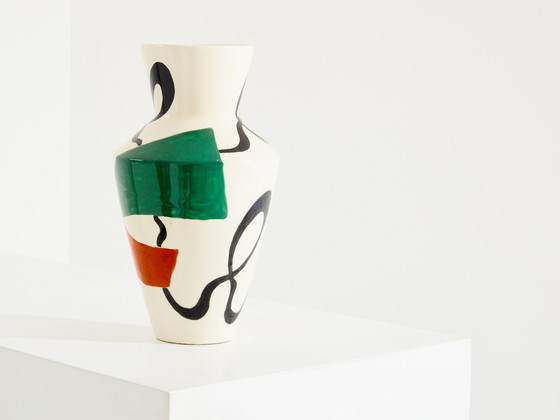 Image 1 of Roland Brice Vase aus glasierter Keramik 1950