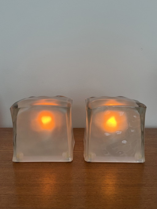 2X (Set) Iviken Ikea Eiswürfel Tischlampe