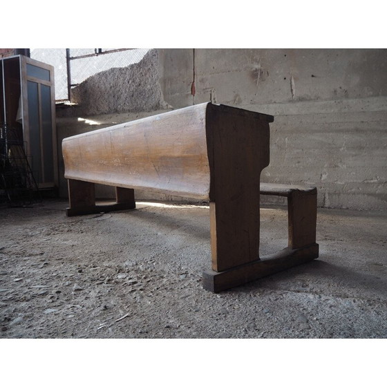 Image 1 of Schulbank aus Holz mit Originalfarbe, Tschechoslowakei 1930