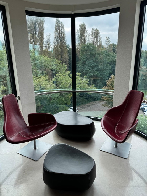 Image 1 of 2x Moroso Fjord & Stones Drehsessel mit 2 X Fußhocker