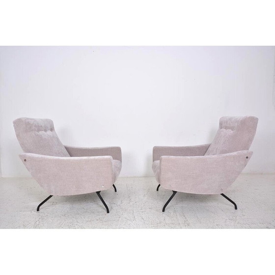 Image 1 of Paar Vintage-Sessel von Joseph-André Motte für Steiner, 1955